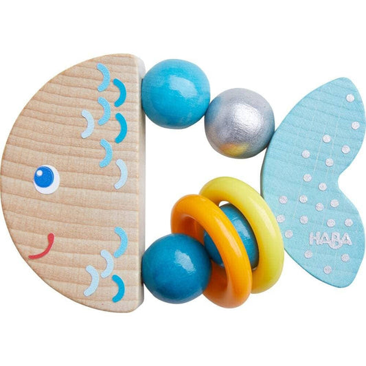 Rattlefish Wooden Baby Rattle Wooden Baby 