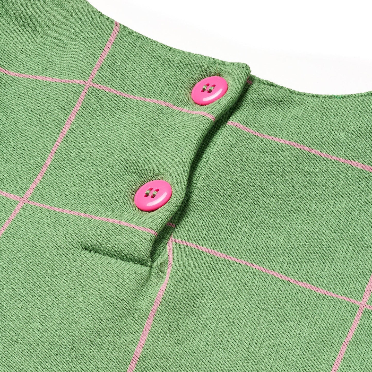 Recycled Cotton and Jersey Grid Dress Dresses 