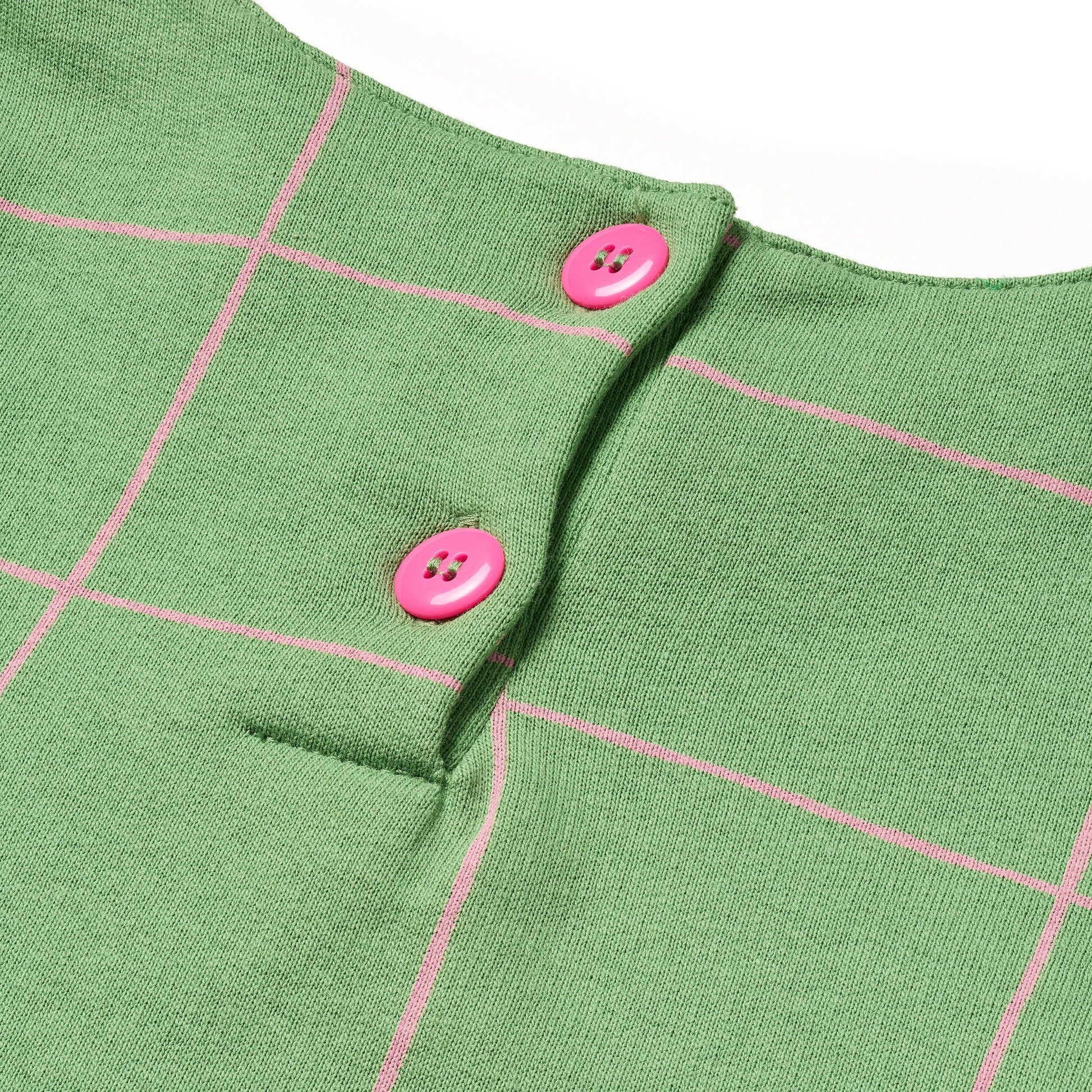 Recycled Cotton and Jersey Grid Dress Dresses 