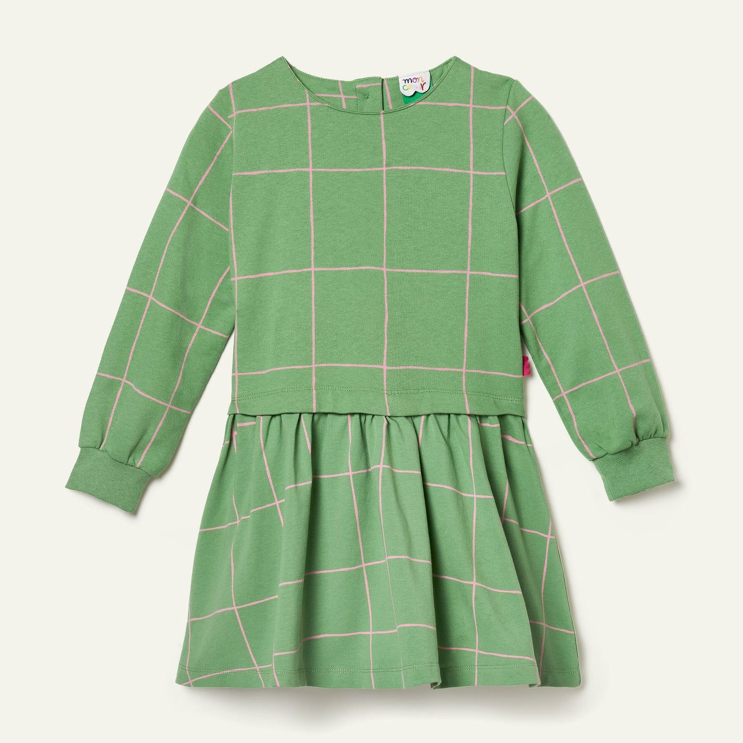 Recycled Cotton and Jersey Grid Dress Dresses 