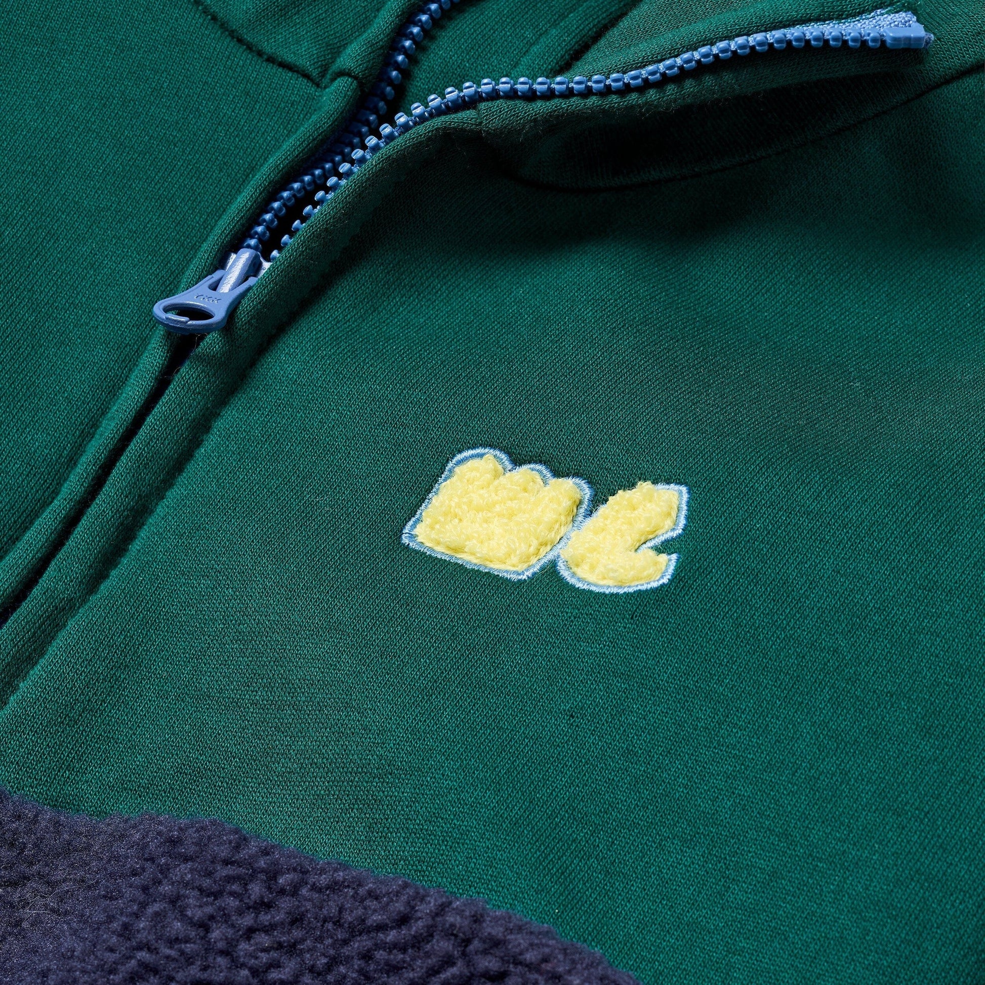 Recycled Cotton and Sherpa Navy Zip up Jackets 