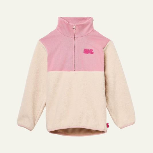 Recycled Cotton and Sherpa Pink Zip up Jackets 