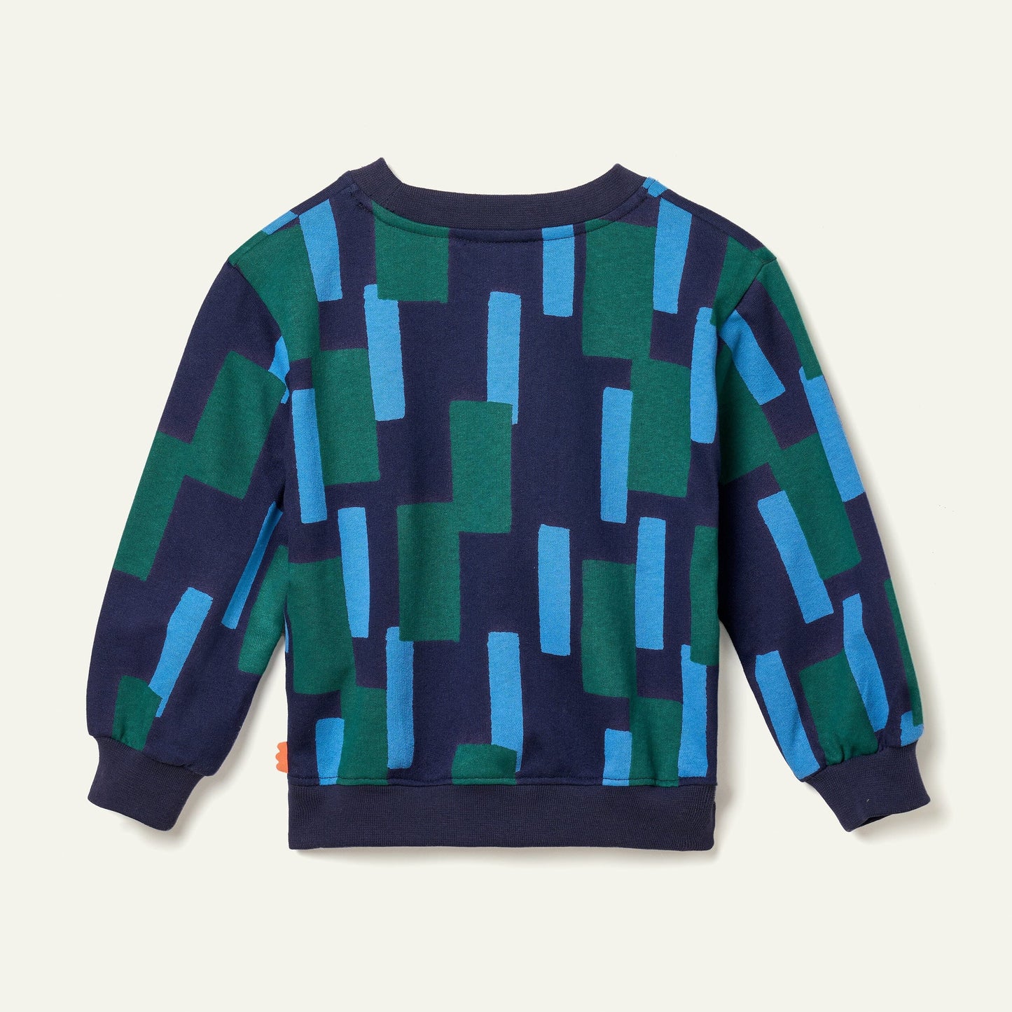 Recycled Cotton Blue Block Sweatshirt sweatshirt 