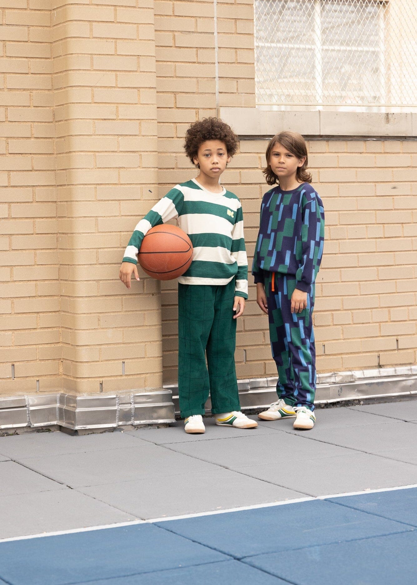 Recycled Cotton Blue Block Sweatshirt sweatshirt 