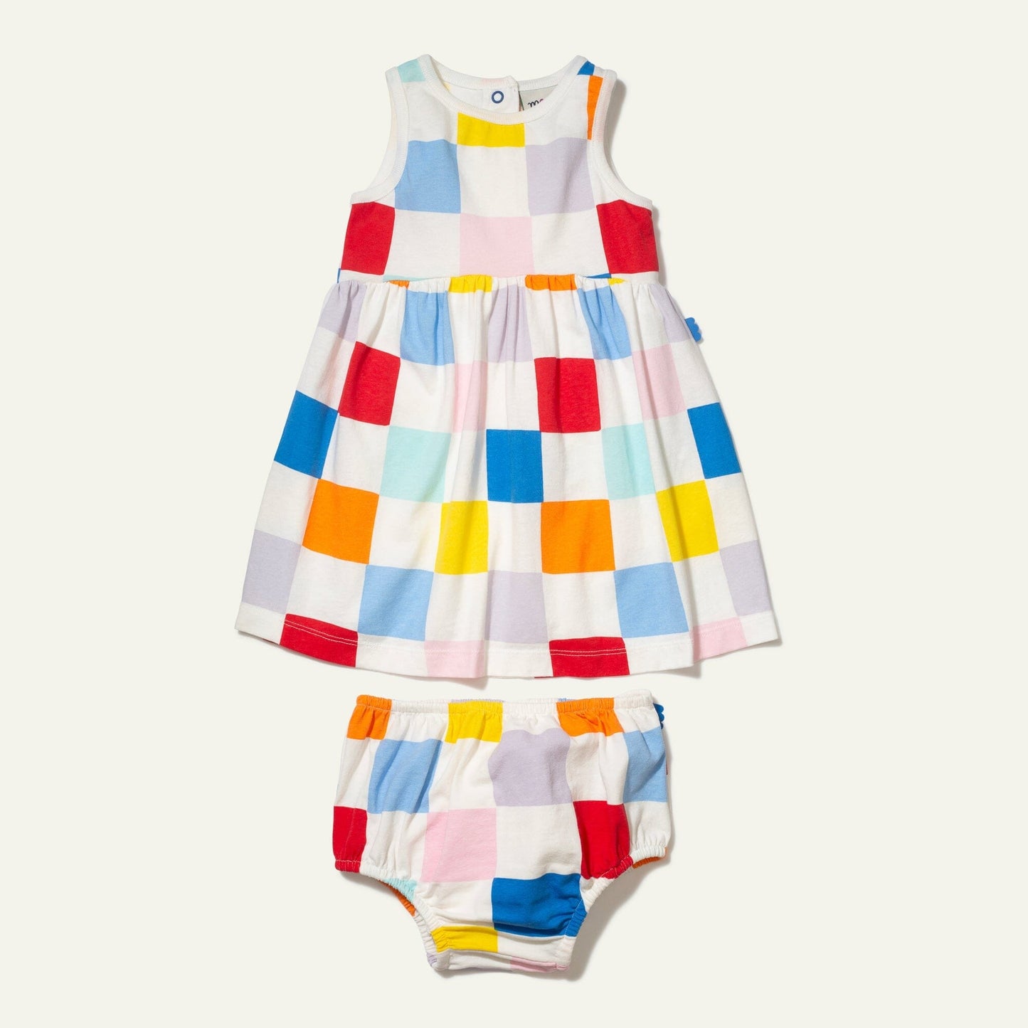 Recycled Cotton Checkered Baby Tank Dress Dresses 