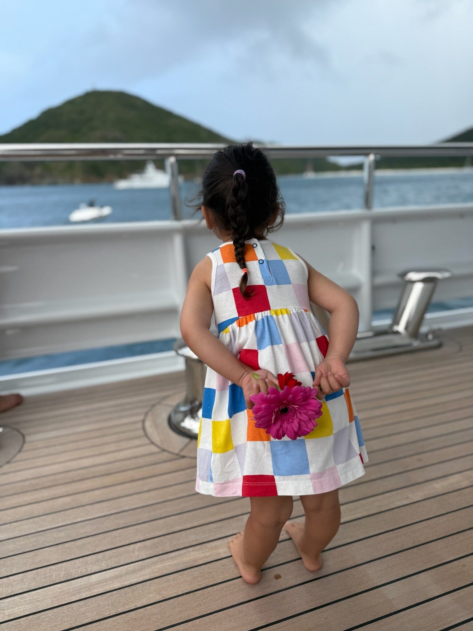 Recycled Cotton Checkered Baby Tank Dress Dresses 