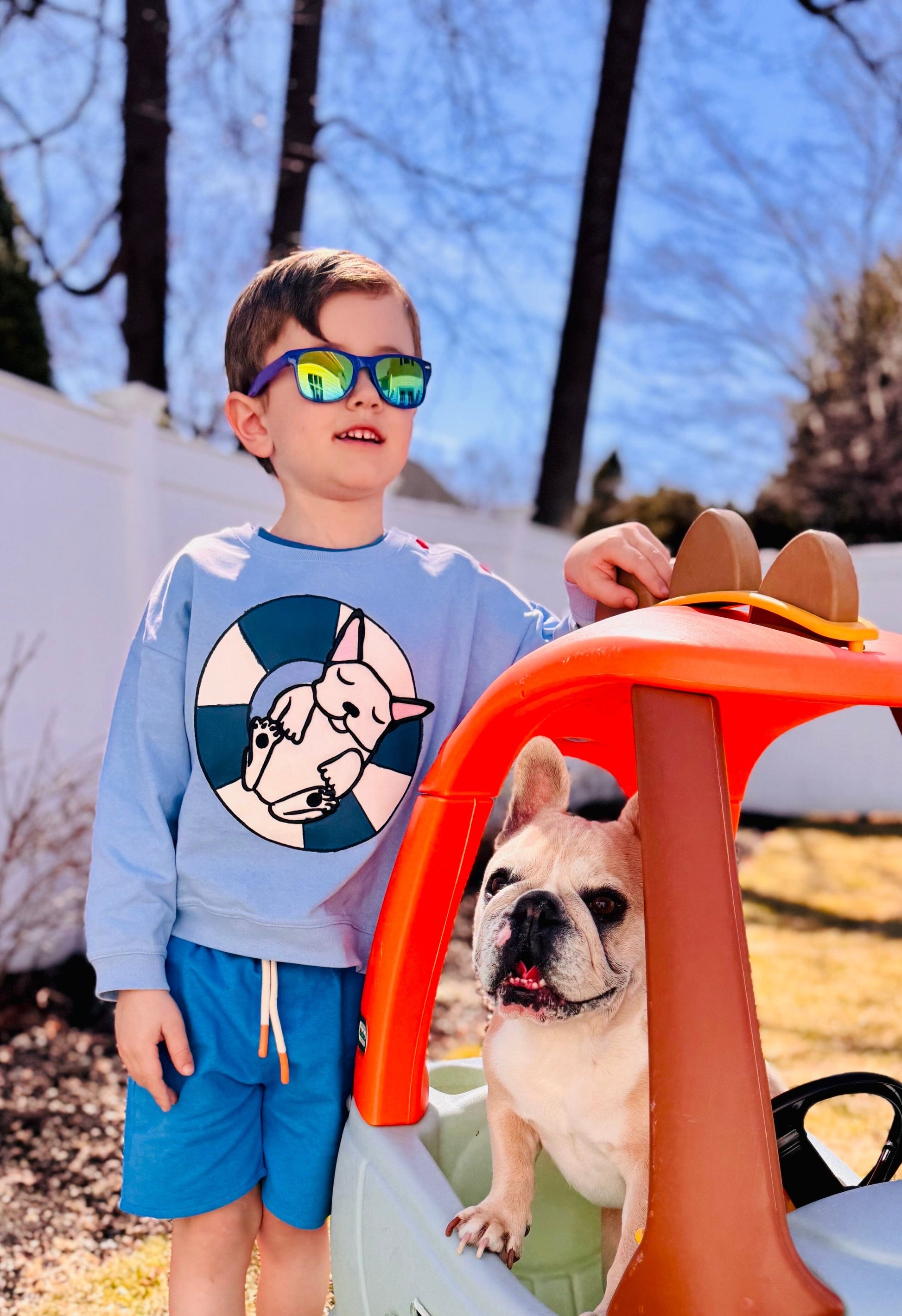 Recycled Cotton Frenchie Kid Sweatshirt Sweatshirt 