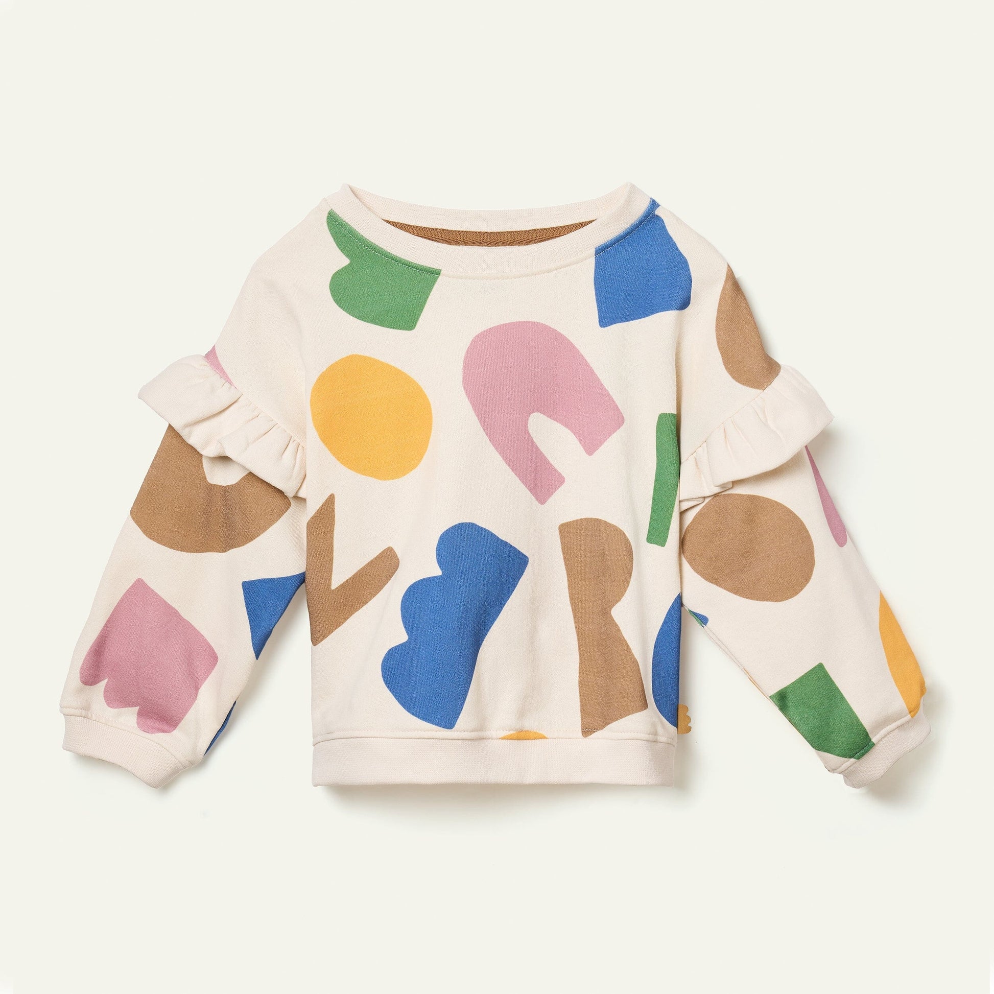 Recycled Cotton Mon Coeur Ruffled Sweatshirt Sweatshirt 