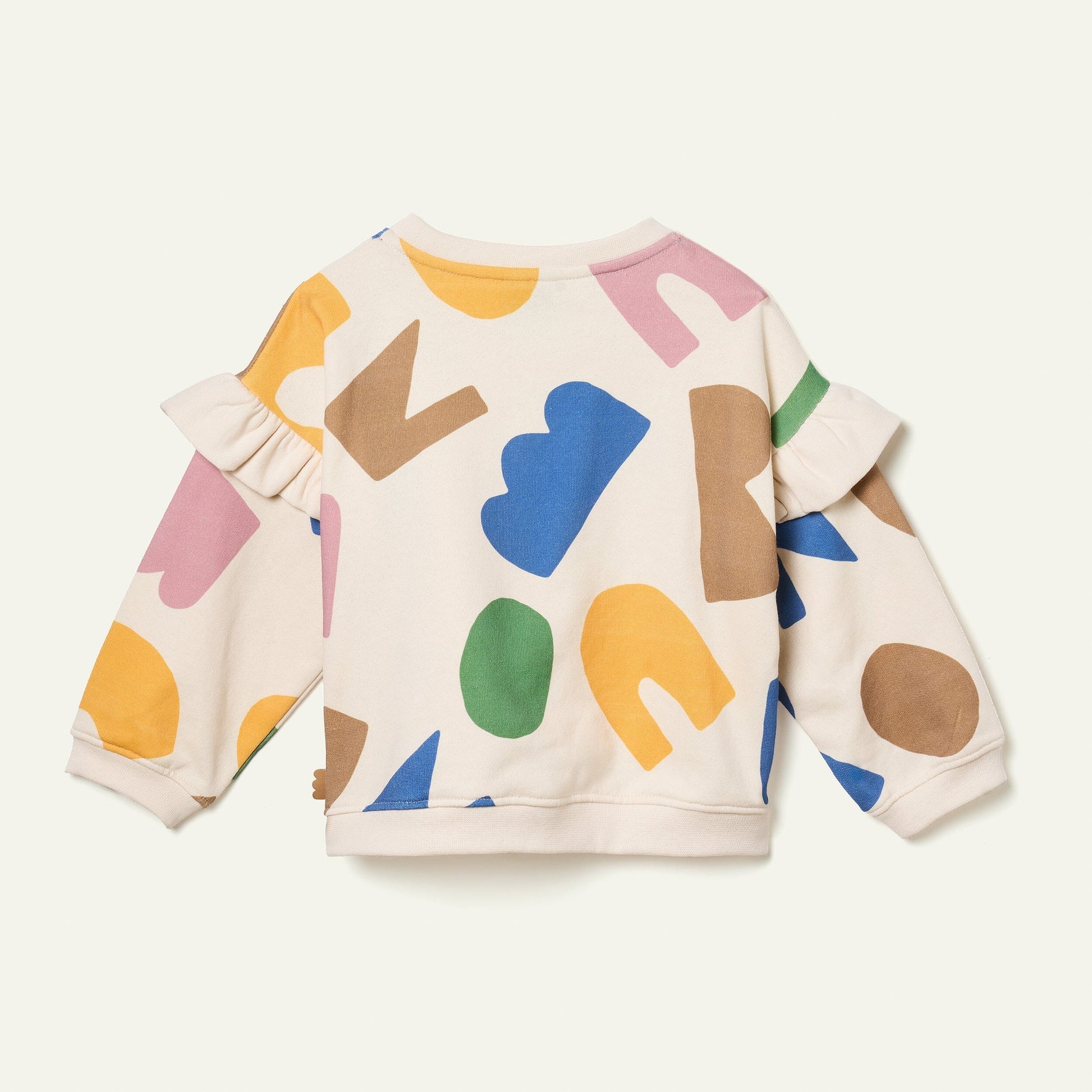 Recycled Cotton Mon Coeur Ruffled Sweatshirt Sweatshirt 