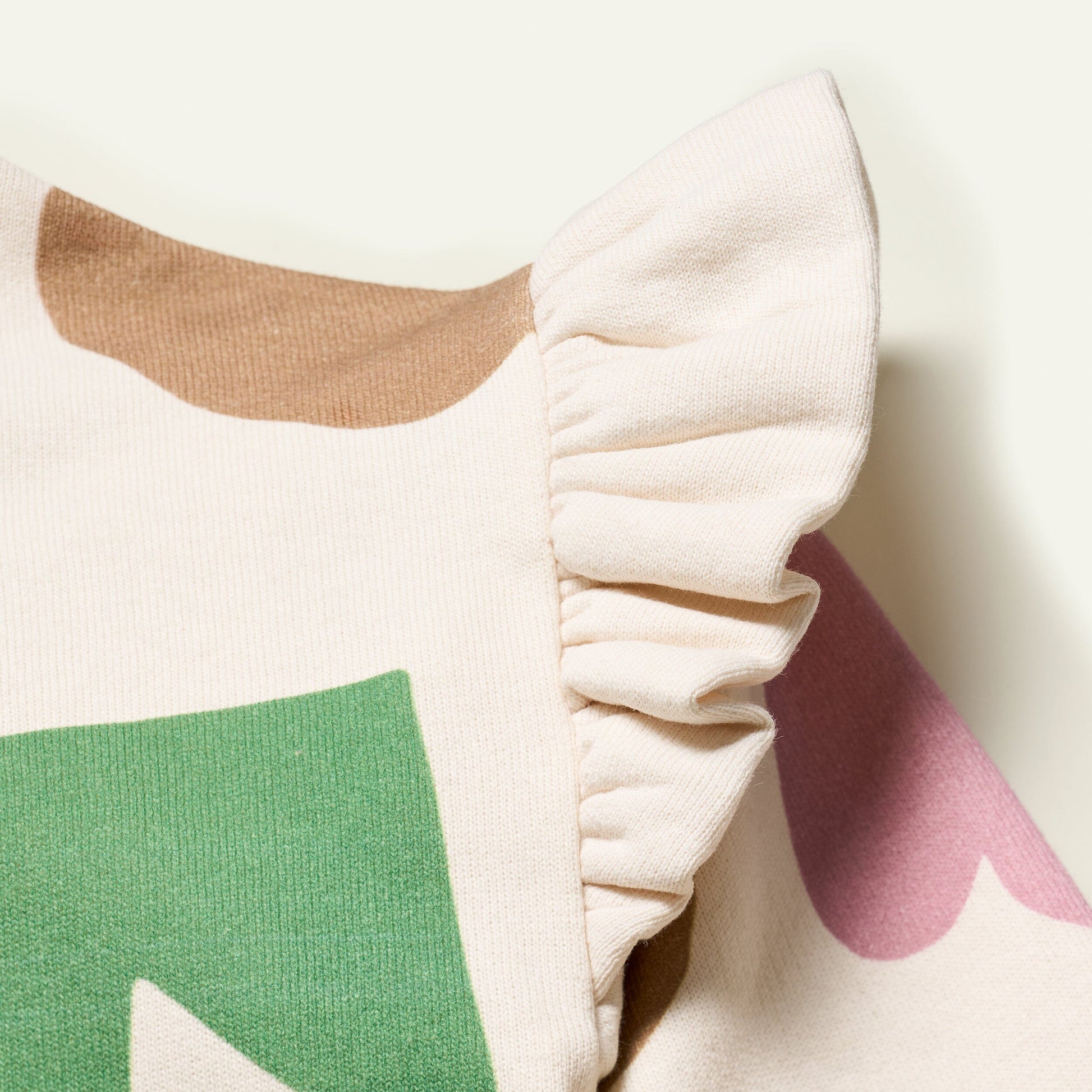 Recycled Cotton Mon Coeur Ruffled Sweatshirt Sweatshirt 