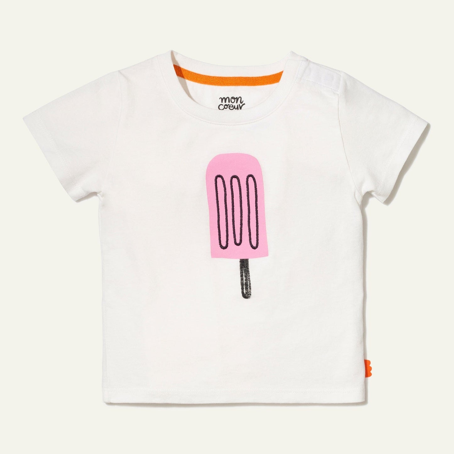 Recycled Cotton Pink Ice Pop Baby T-Shirt Shirts/Tops 