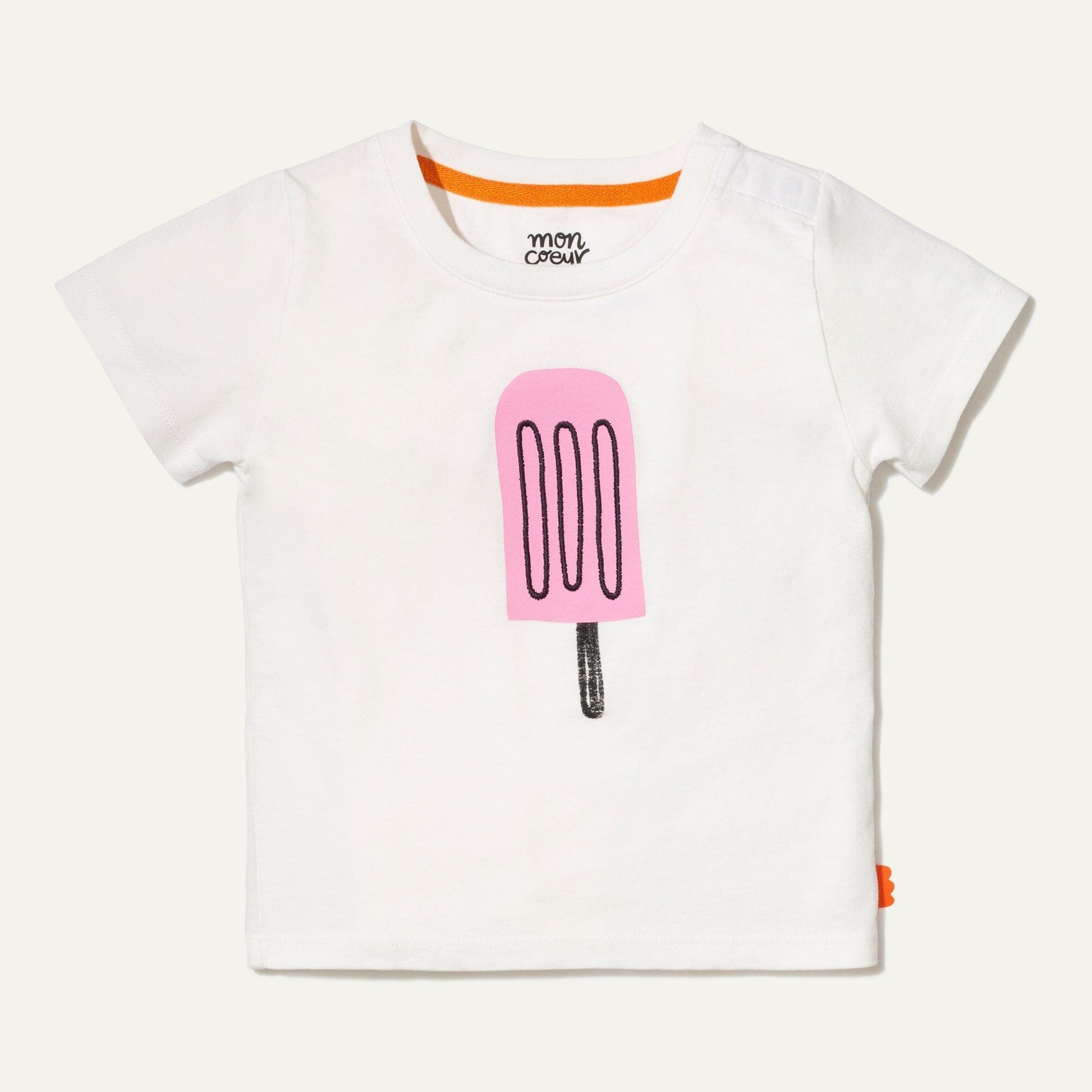 Recycled Cotton Pink Ice Pop Baby T-Shirt Shirts/Tops 