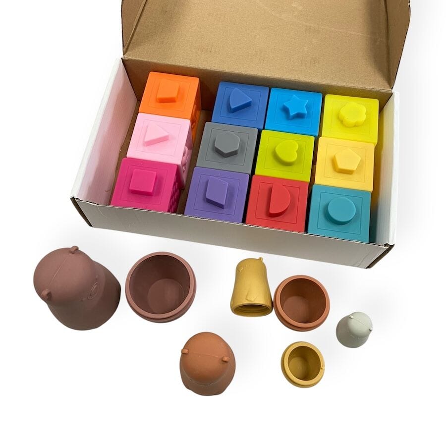 Mixed Brands - Silicone Toy Bundle with Nesting Bears