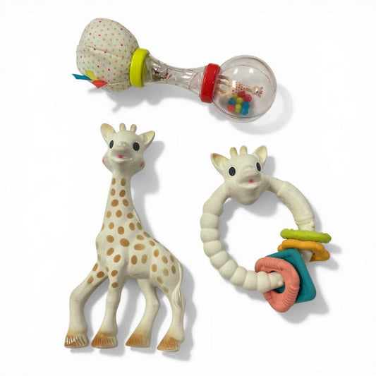 Sophie the Giraffe Natural Rubber Teethers Bundle Toys 