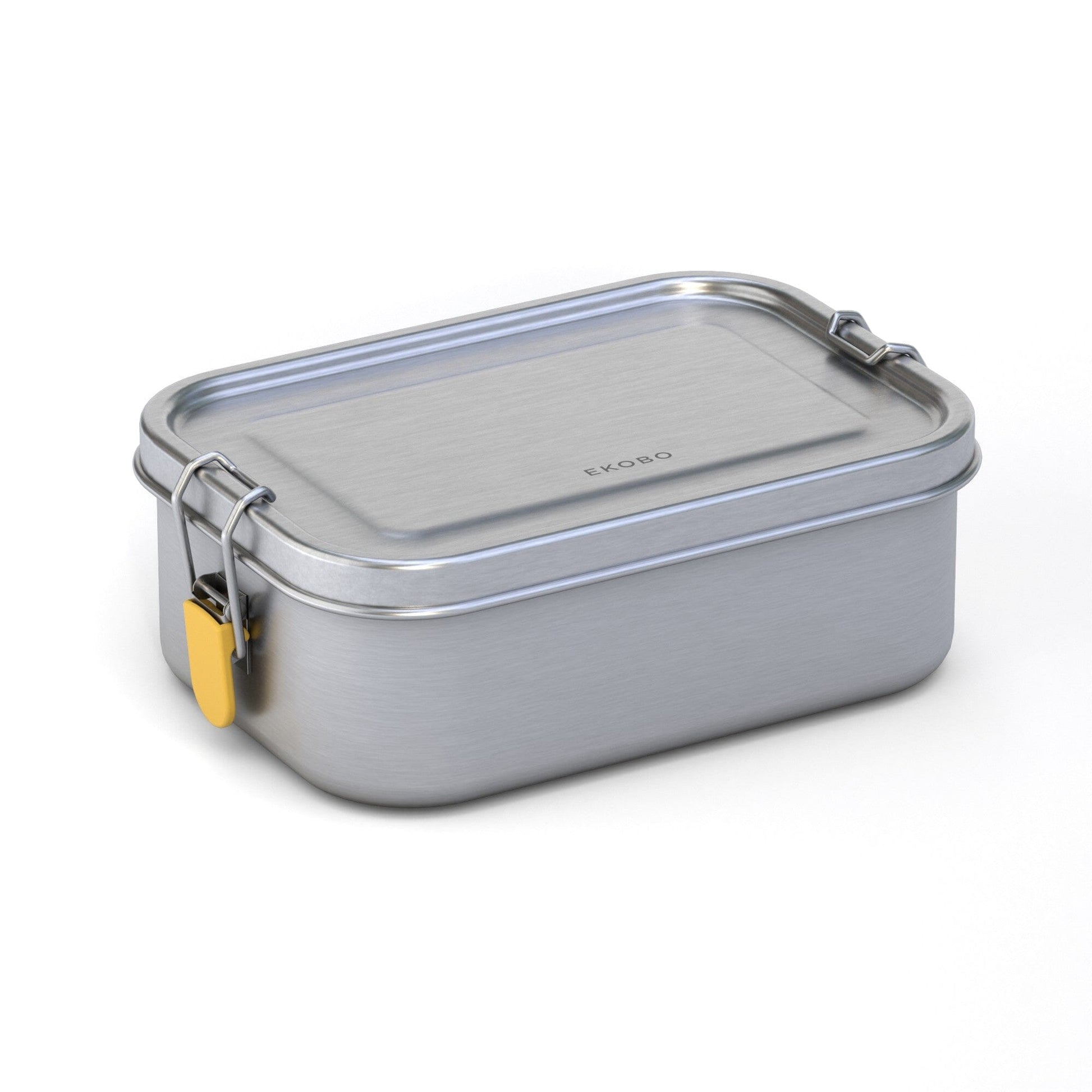 EKOBO USA - DS - Stainless Steel Lunch Box with Heat Safe Insert - Lemon