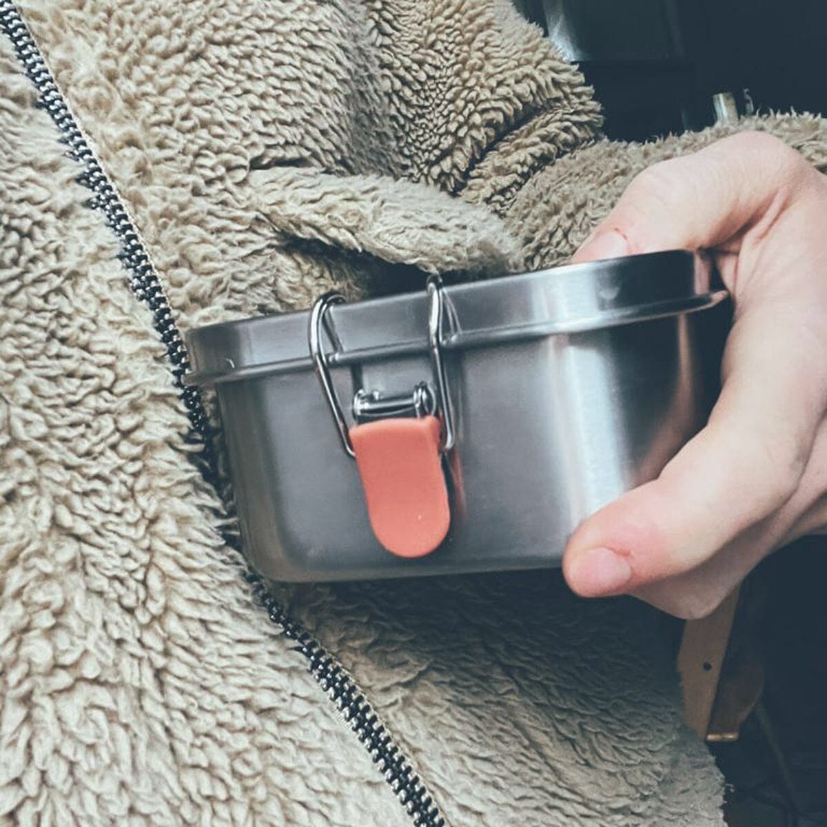 EKOBO USA - DS - Stainless Steel Lunch Box with Heat Safe Insert - Terracotta