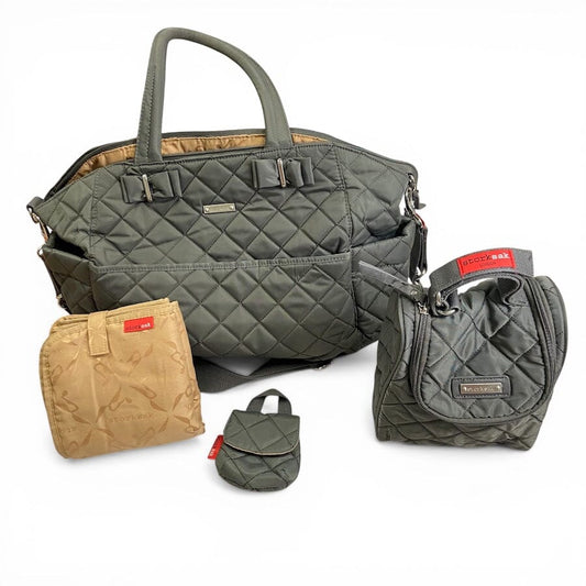 Storksak Grey Quilted Diaper Bag - Charcoal Gray Baby & Toddler 