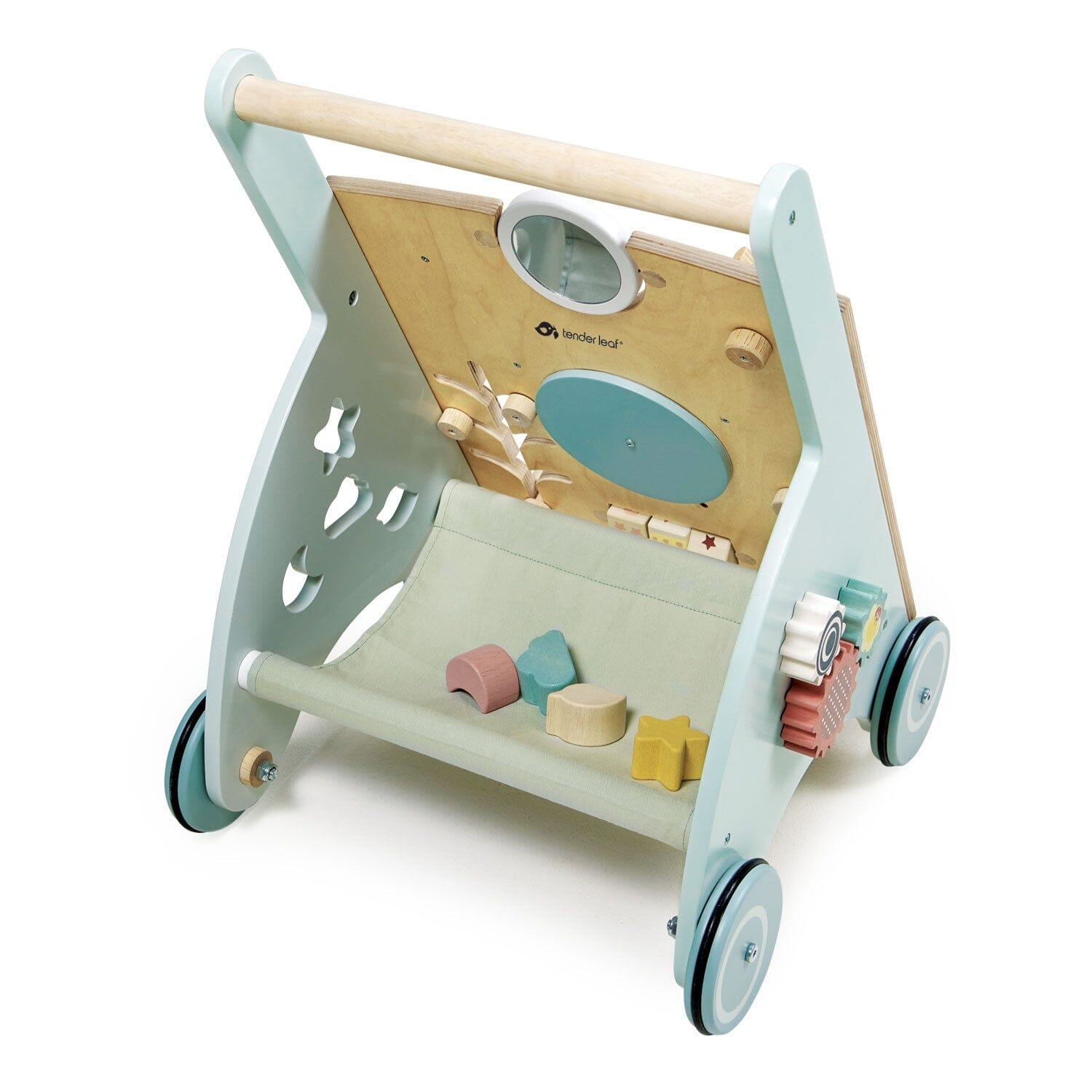 Back side of Activity Walker from Tender Leaf Toys