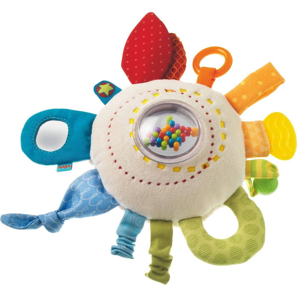 Teether Cuddly Rainbow Round Activity Toy Plush Baby 