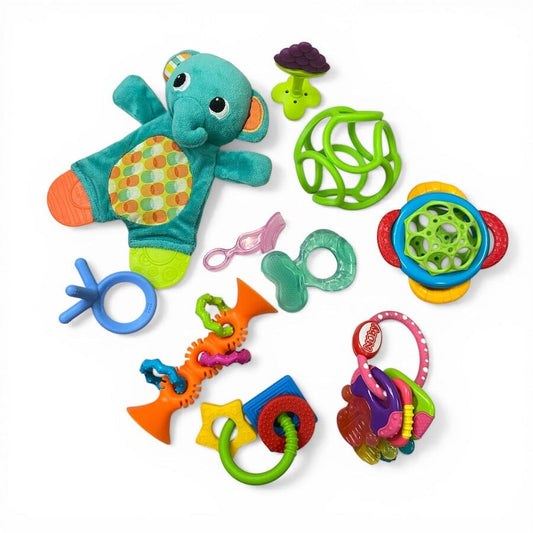 Teething Toys Bundle with Plush Elephant Toys 