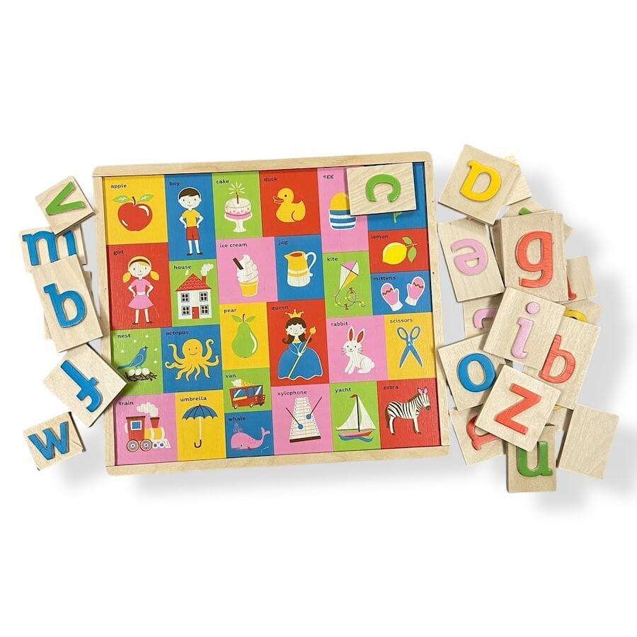 Tender Leaf Wooden Alphabet Puzzle Puzzles 