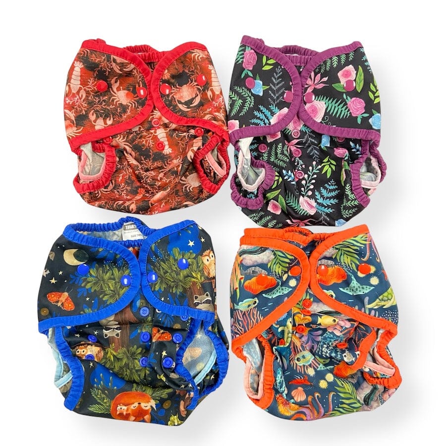 Thirsties Duo Wrap Bundle Size 2 Diapering Colorful Wildlife 