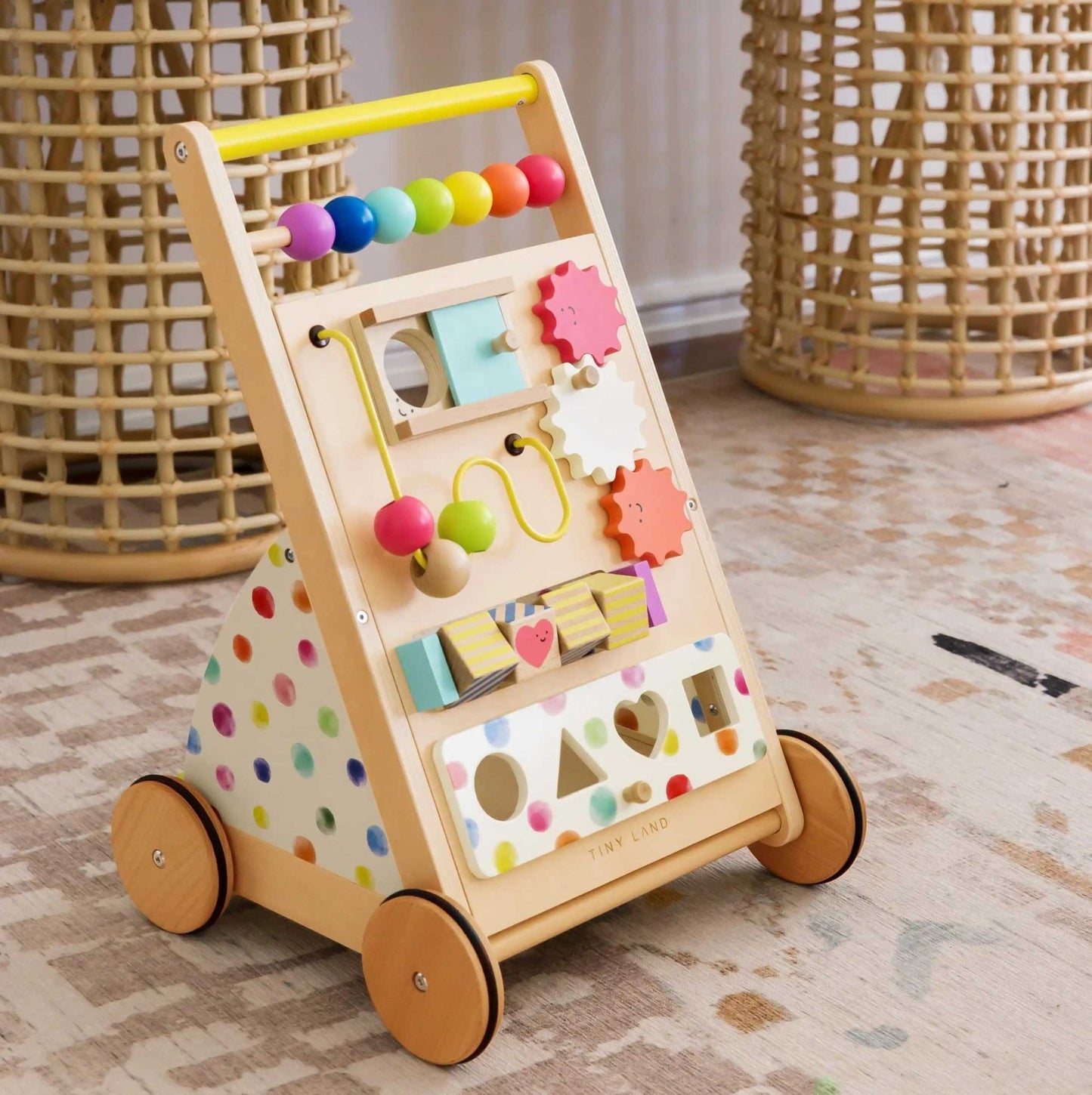 Tiny Land INC - Tiny Land® Premium Natural Wooden Activity Walker