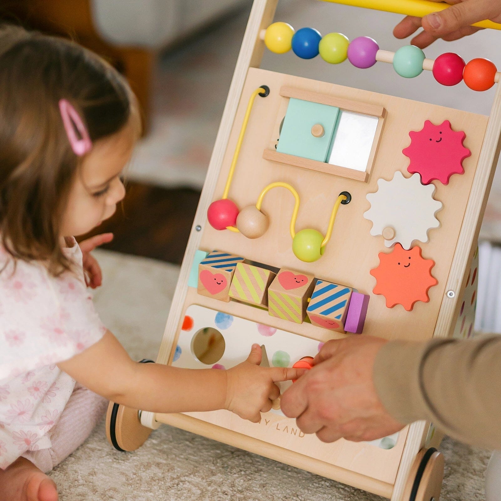 Tiny Land INC - Tiny Land® Premium Natural Wooden Activity Walker