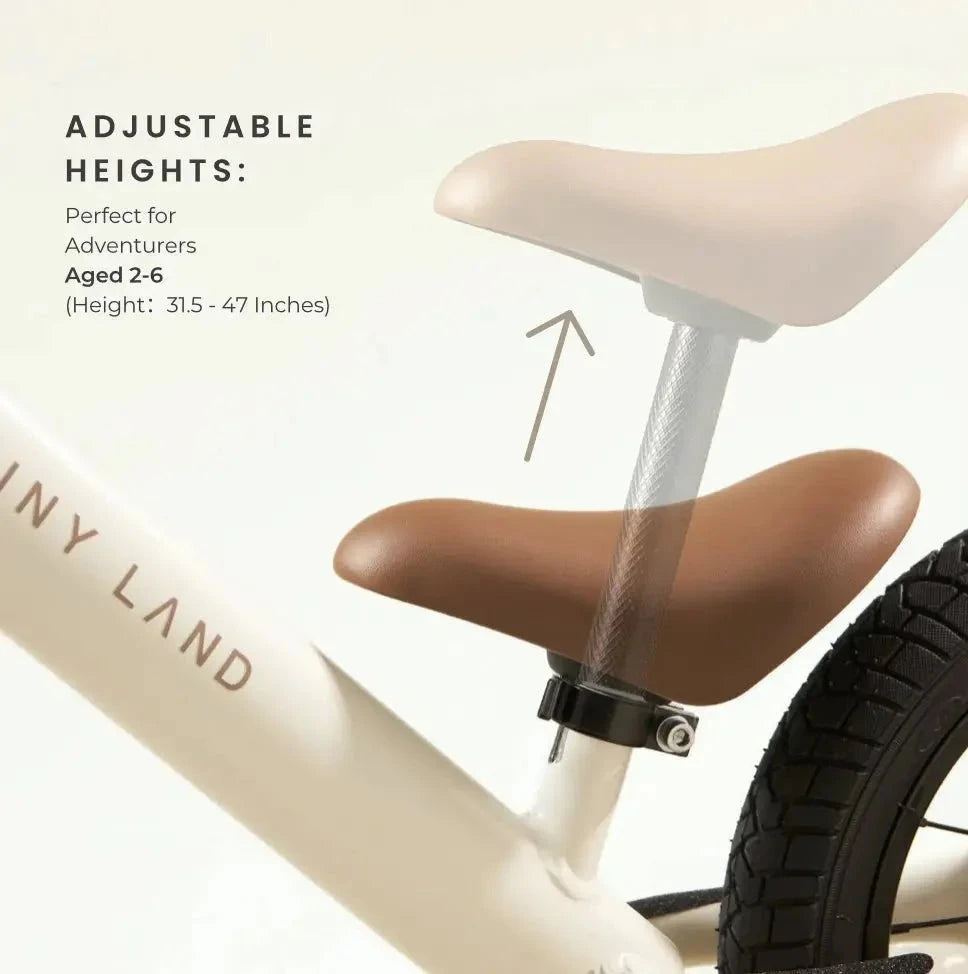 Tiny Land® Balance Bike - Milky White Push & Pedal Riding Vehicles 