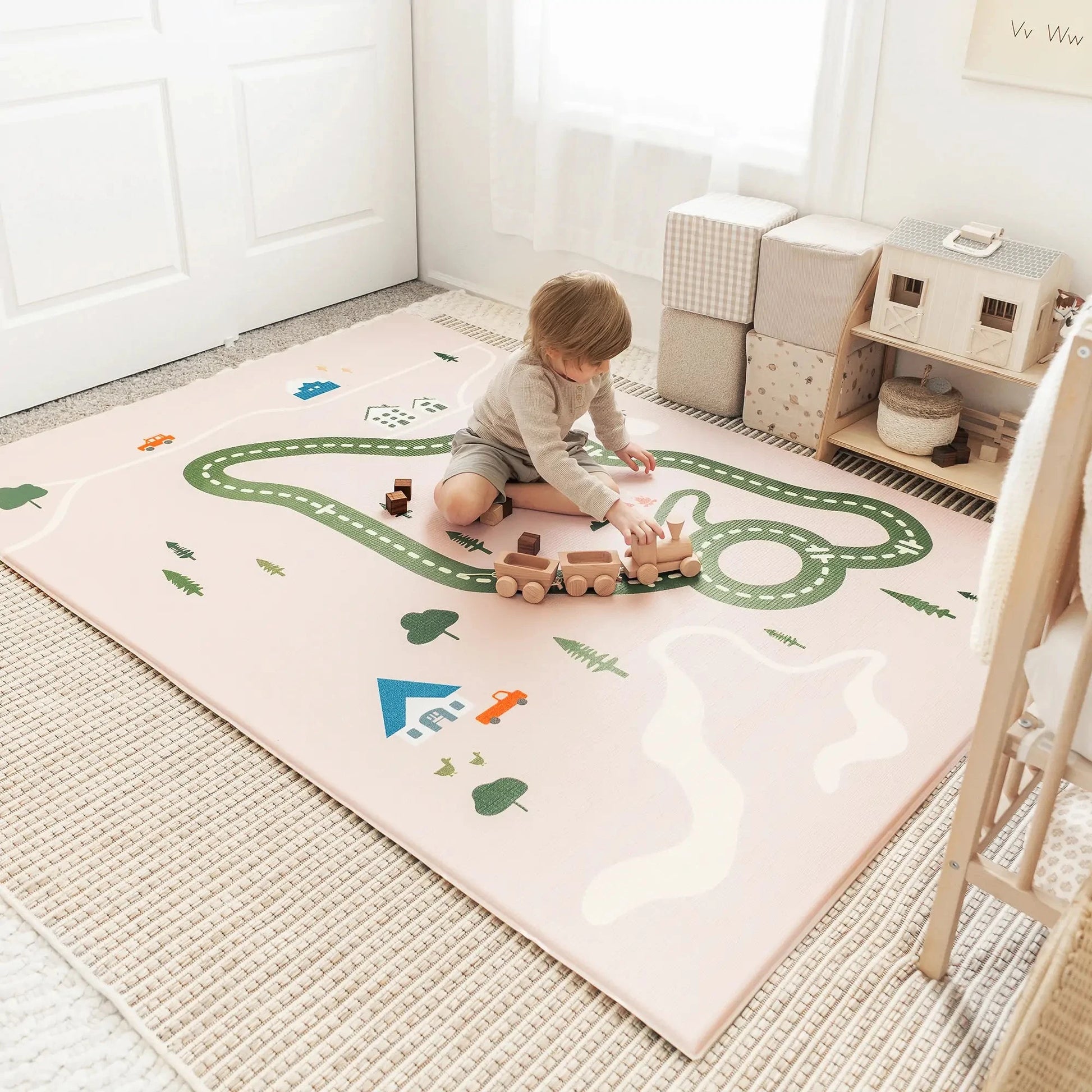 Tiny Land® Double-Sided Baby Playmat Forest Track Wonder Play Mats 