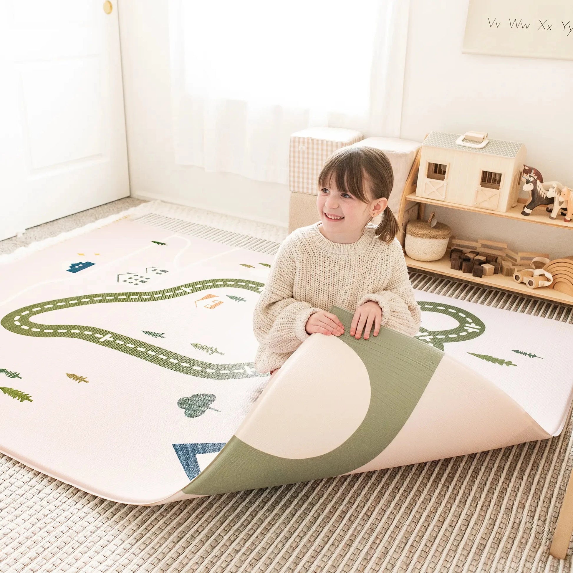 Tiny Land® Double-Sided Baby Playmat Forest Track Wonder Play Mats 
