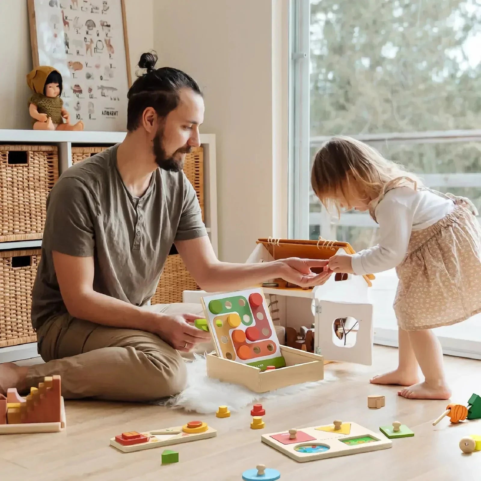 Tiny Land® Montessori Toys Set for Toddlers 18-24months wooden toys 