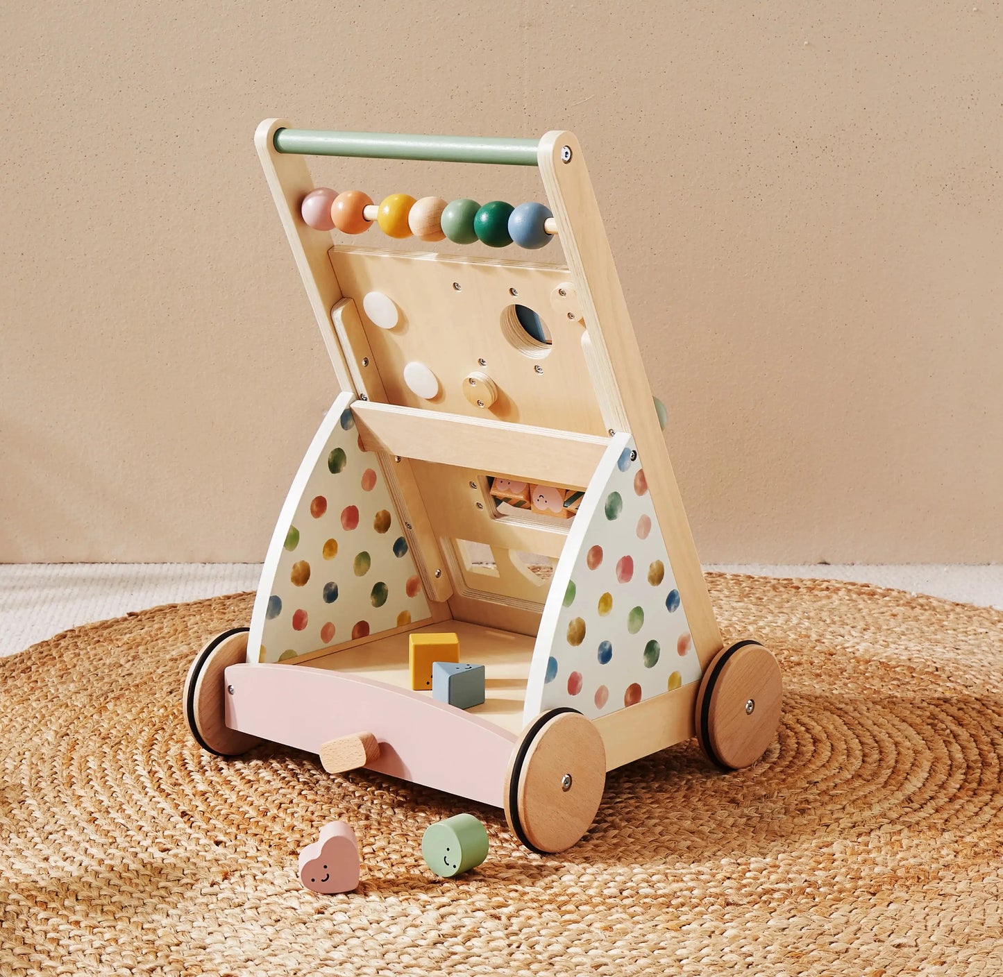 Tiny Land® Versatile Natural Wooden Baby Walker baby walker 