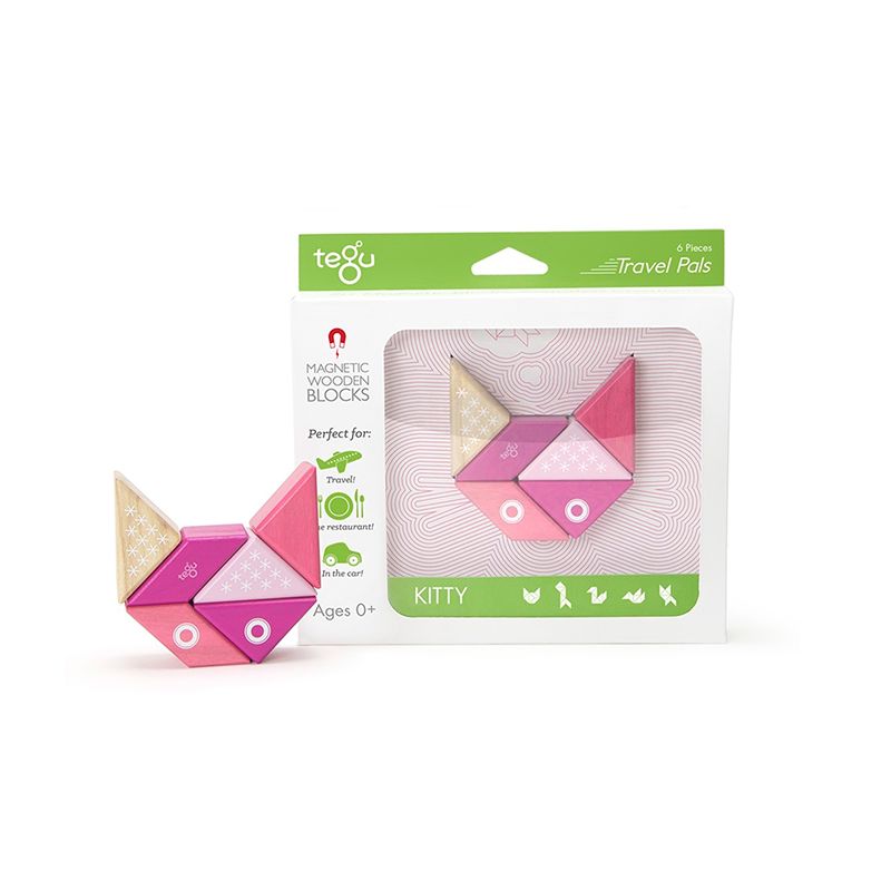 Travel Pals - Kitty Magnetic Wooden Blocks 
