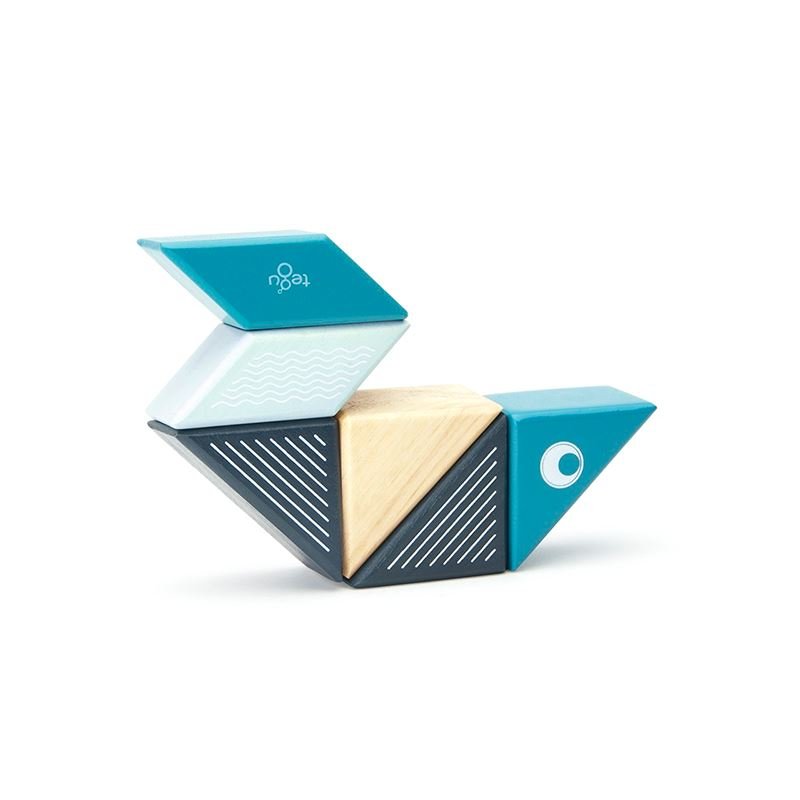 Tegu - Travel Pals Magnetic Wooden Blocks - Whale
