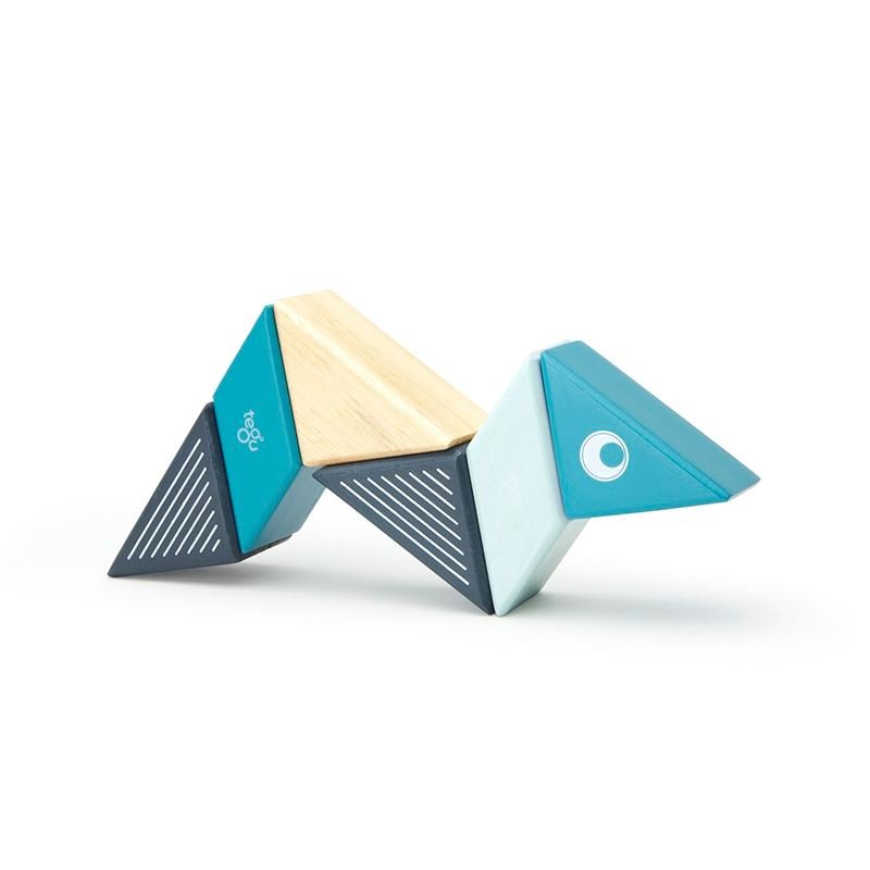 Tegu - Travel Pals Magnetic Wooden Blocks - Whale