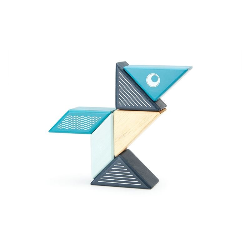 Tegu - Travel Pals Magnetic Wooden Blocks - Whale