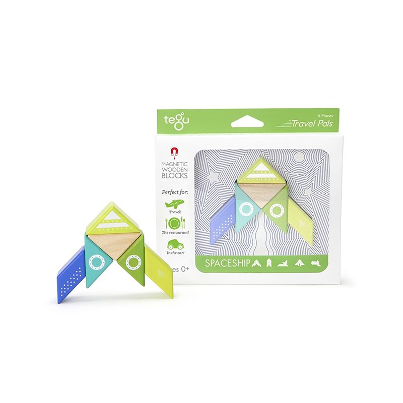 Travel Pals - Spaceship Magnetic Wooden Blocks 