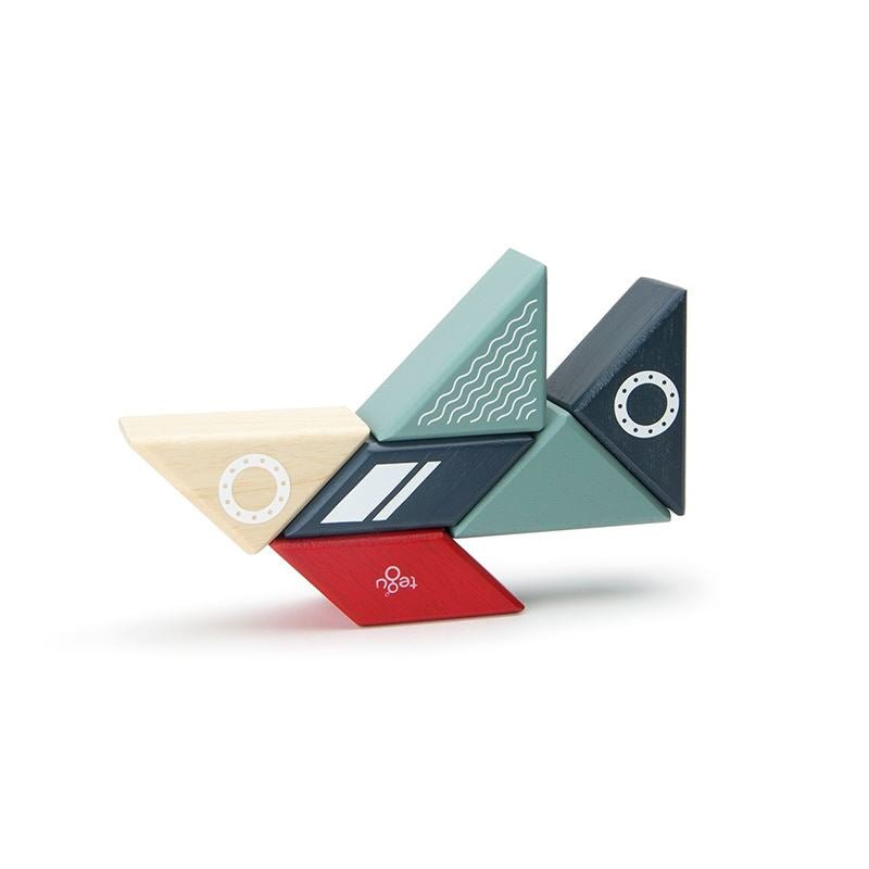 Tegu - Travel Pals Tugboat 6 - Piece Magnetic Wooden Blocks