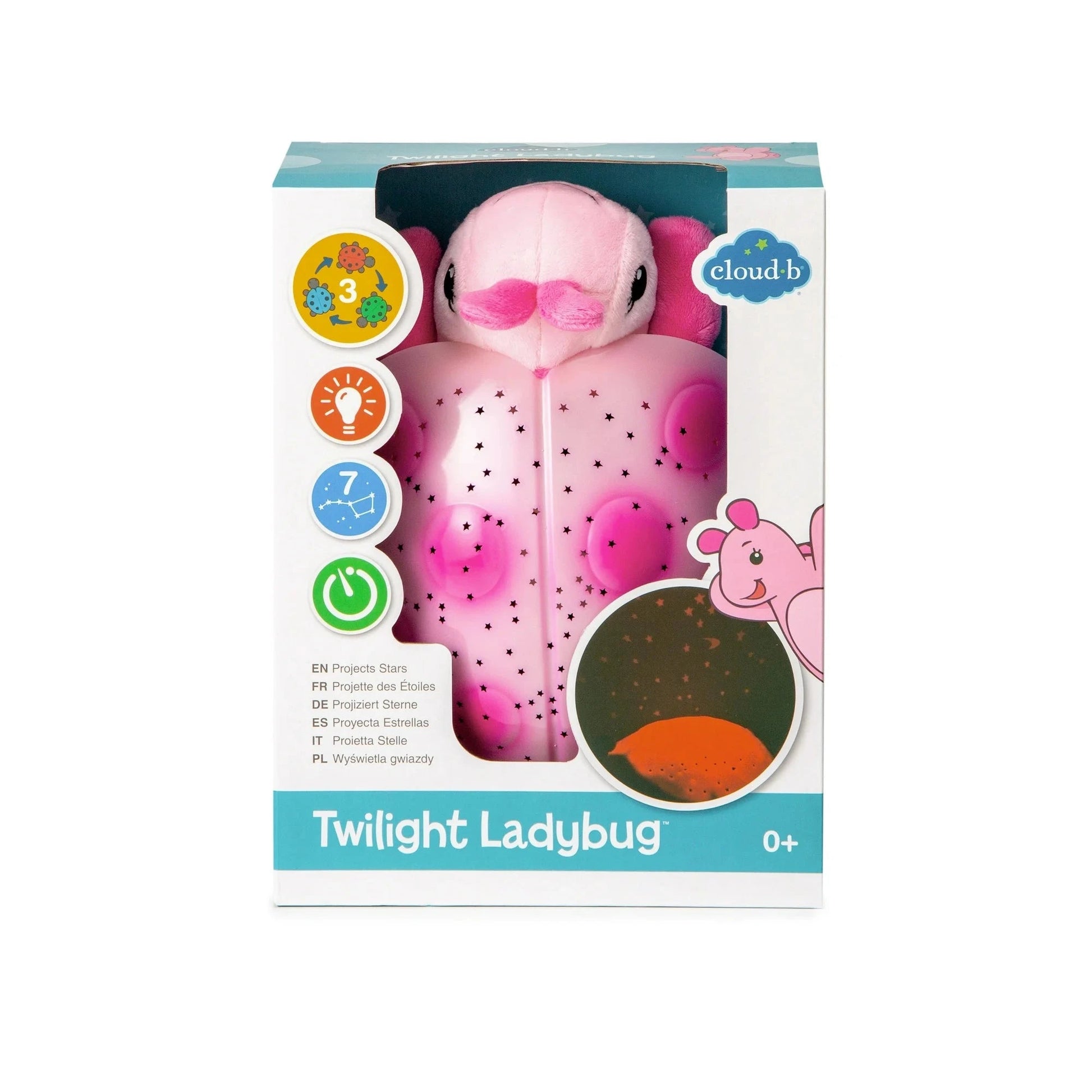 Cloud B - Twilight Ladybug Nightlight - Pink