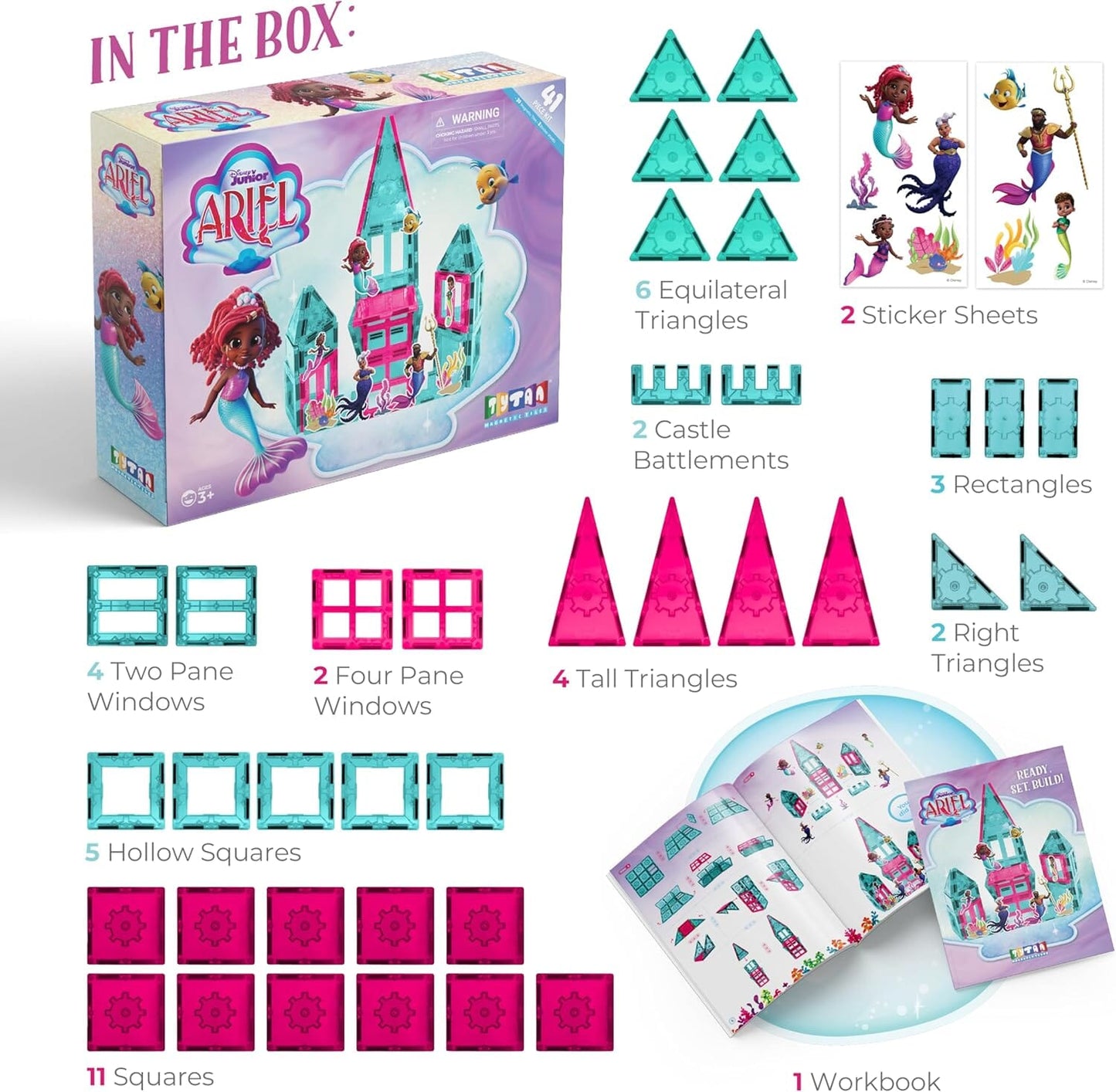 Tytan Tiles - Tytan Disney Ariel Magnetic Tiles Play Kit