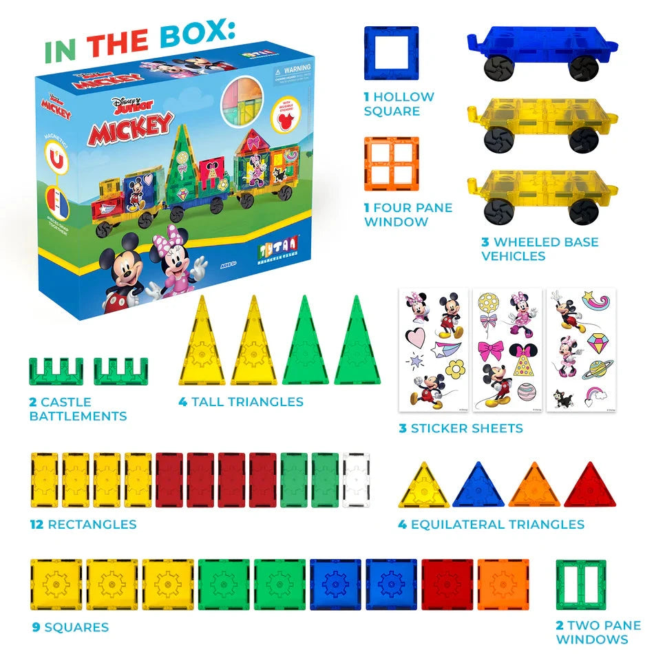 Tytan Disney Junior Mickey Magnetic Tile Train Set Toys 
