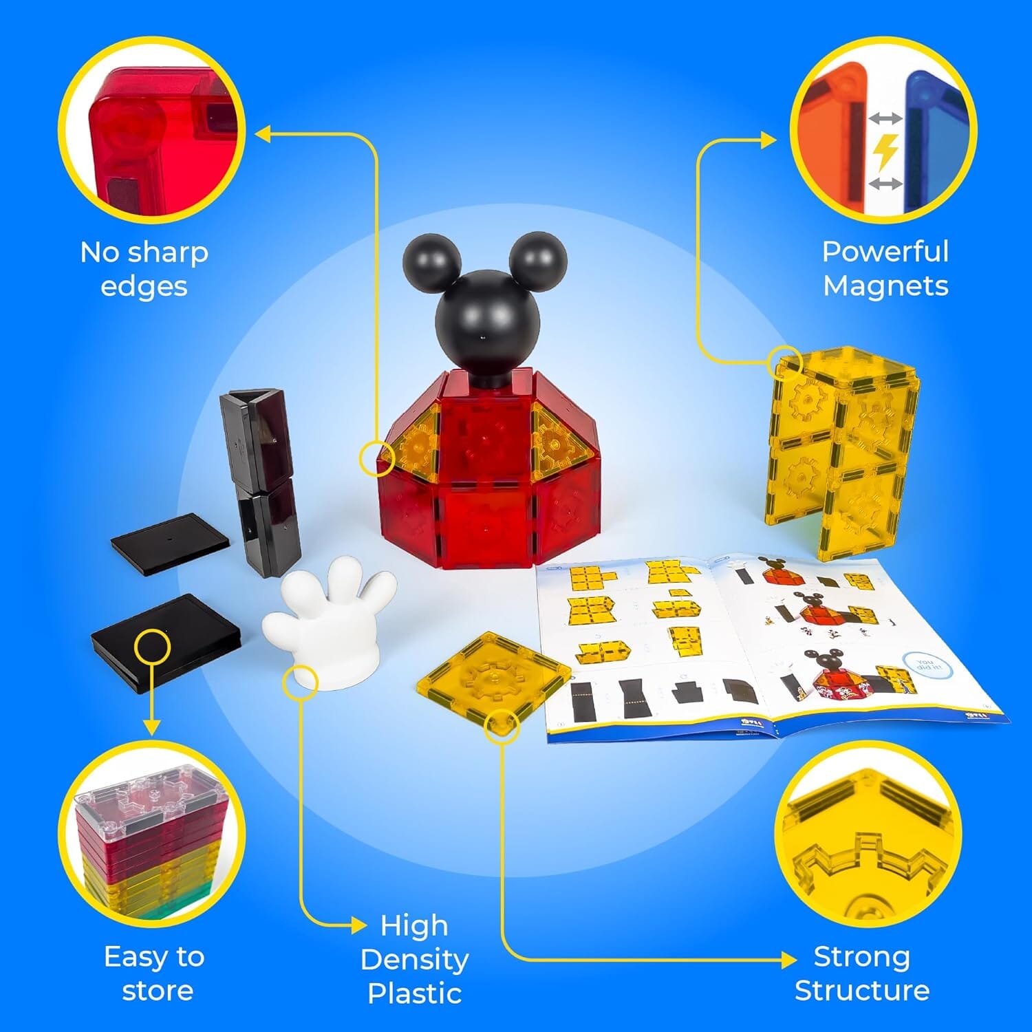 Tytan Tiles - Tytan Mickey Mouse Clubhouse Magnetic Tiles Building Set