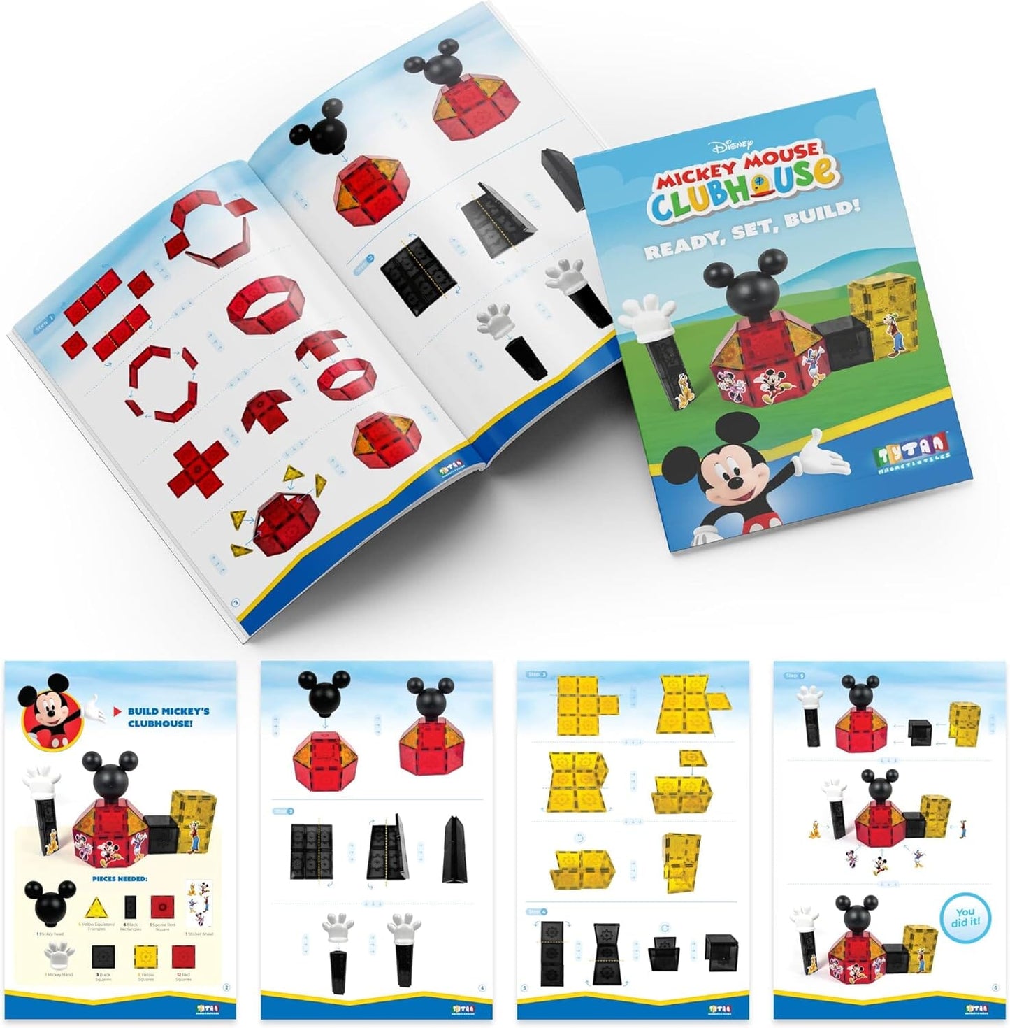 Tytan Mickey Mouse Clubhouse Magnetic Tiles Building Set Toys 