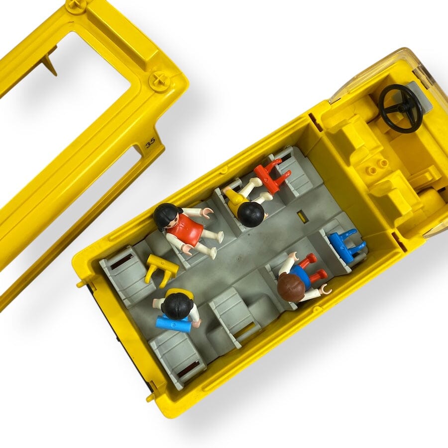 Vintage Playmobil School Bus Toys 