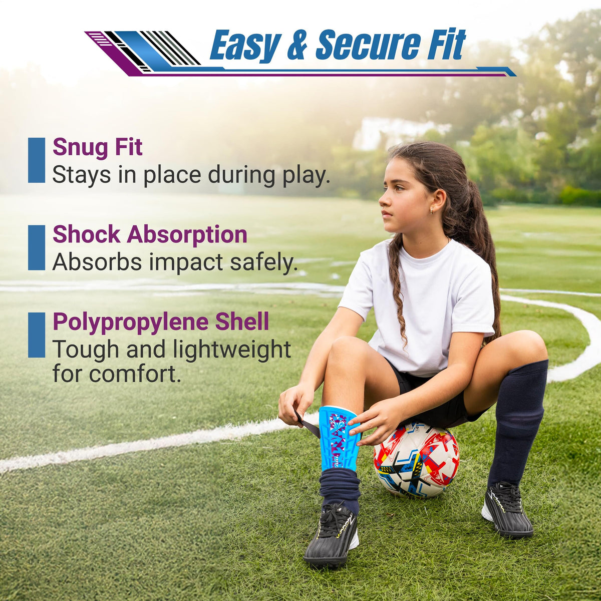 Vizari Soccer Shin Guards with Ankle Protection 70143