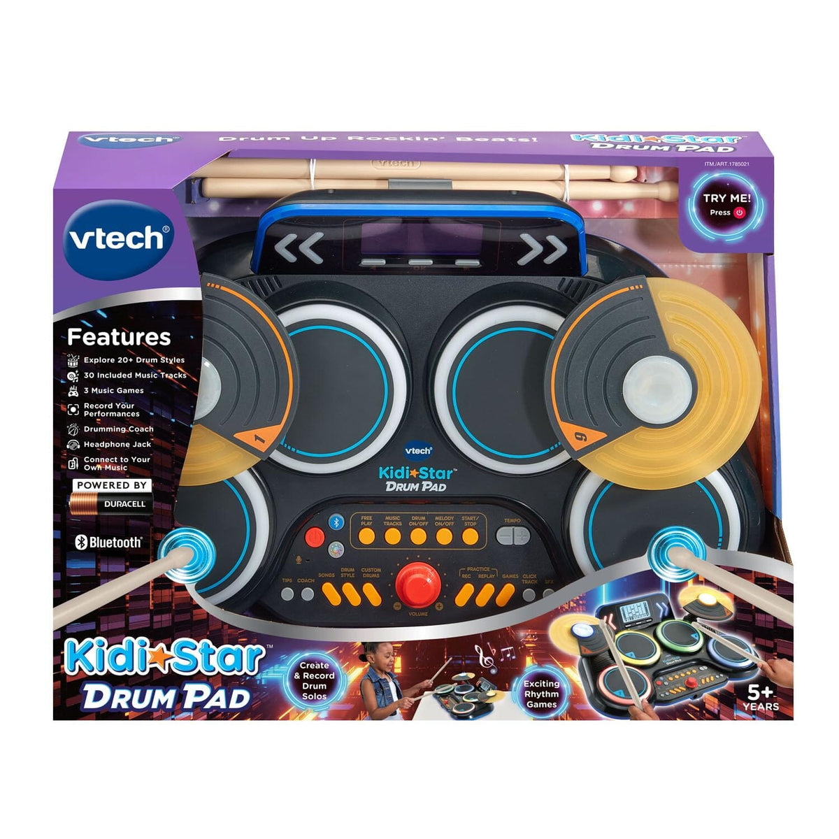 VTech Kidi Star Drum Pad Black 80-572600