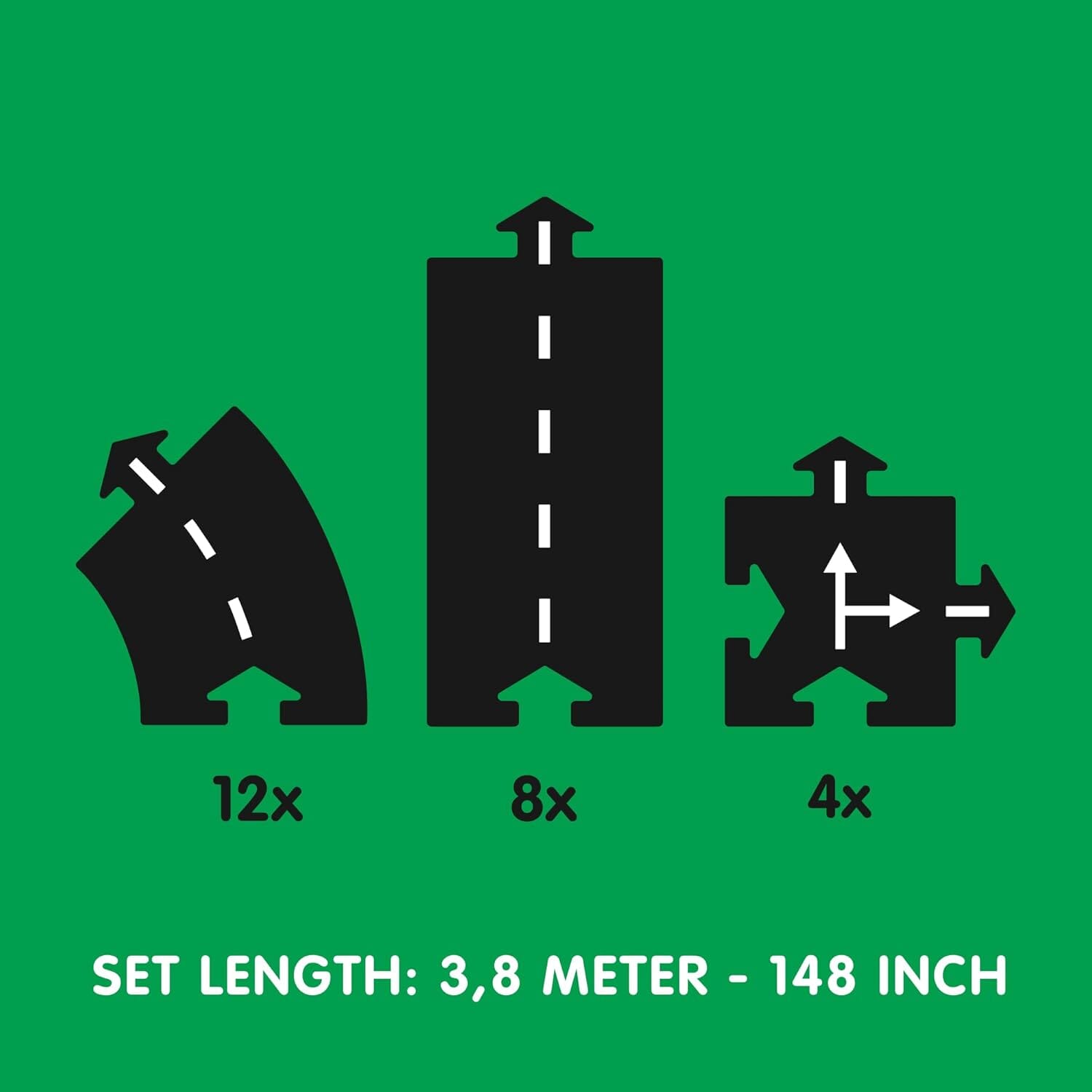 waytoplay Highway Road Set - 24 Piece Toys 
