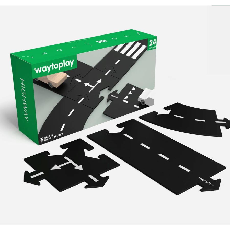 waytoplay Highway Road Set - 24 Piece Toys 