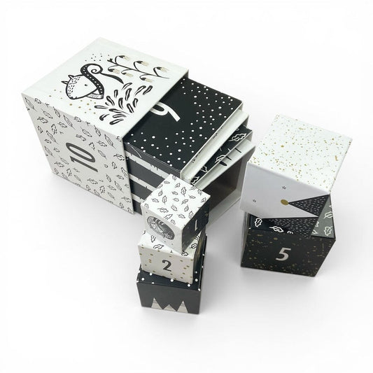 Wee Gallery Nesting Blocks Woodland Numbers Educational Toys 
